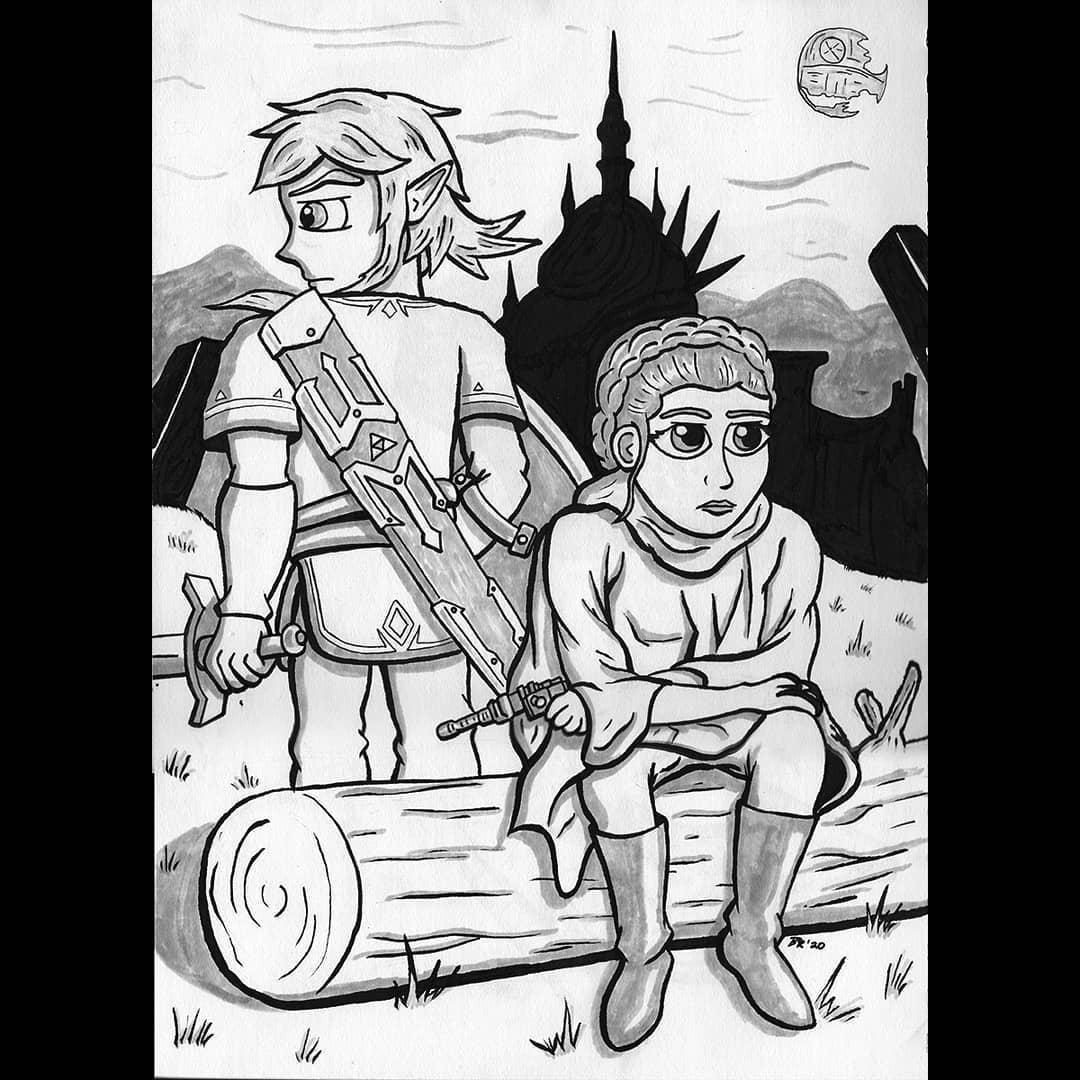 Link and Leia Drawing Instagram Post